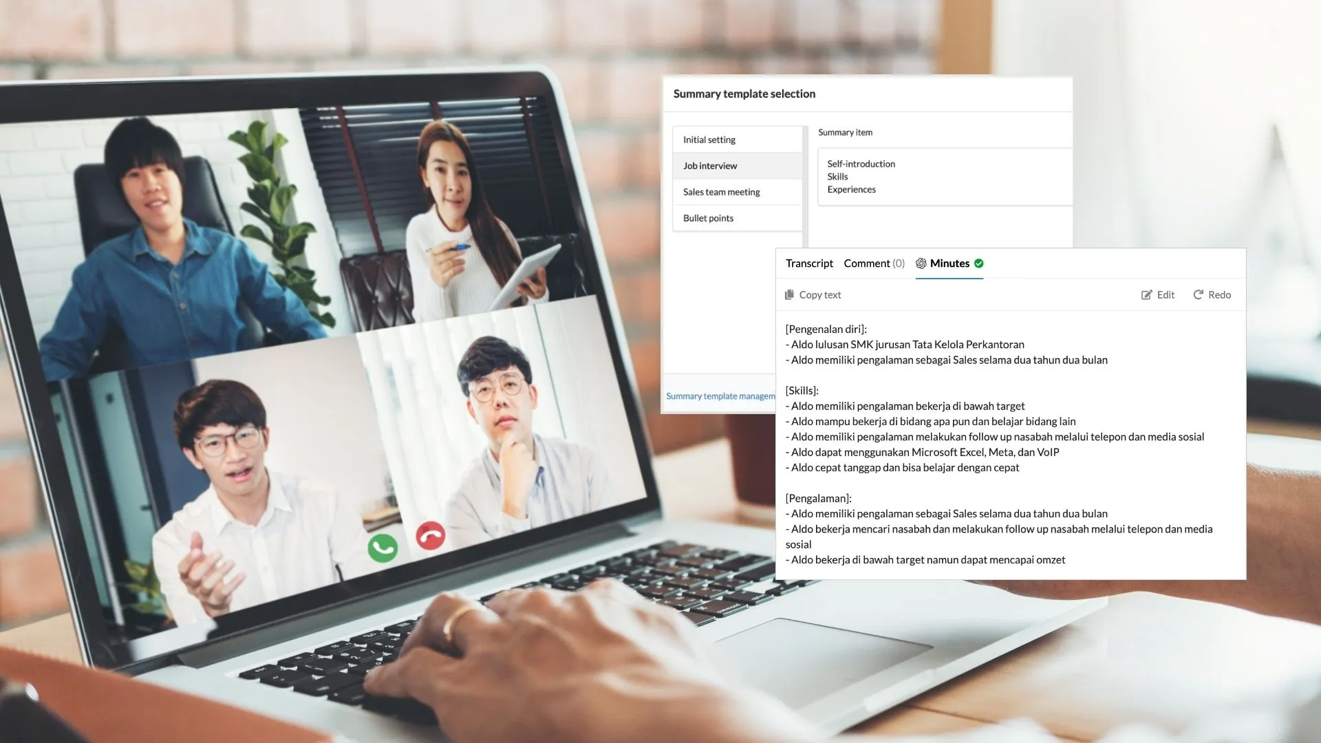 catat notulen rapat otomatis