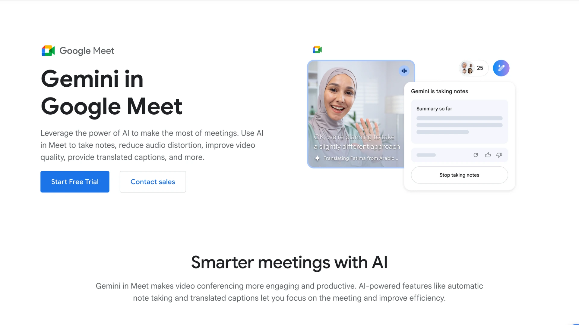 Gemini in Google Meet